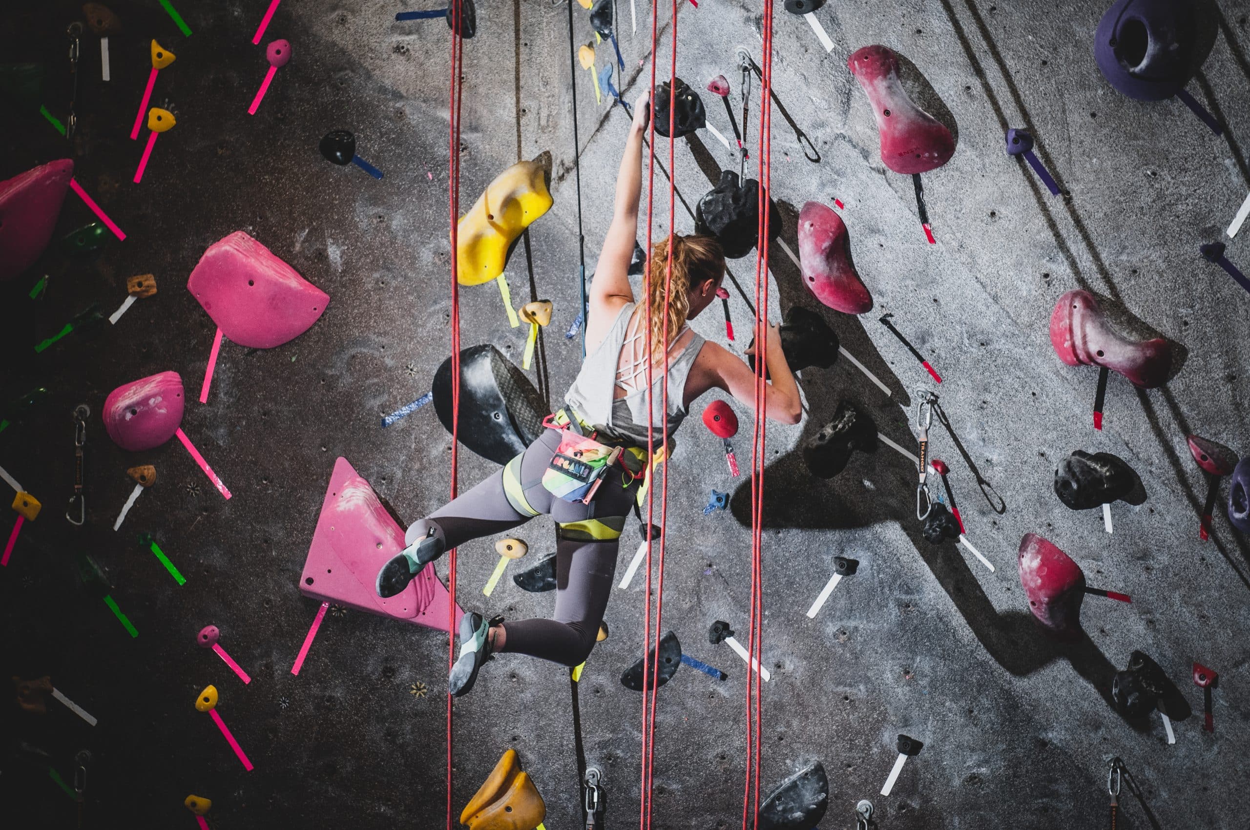 Learning Lead Climbing Basics on Auto Belay