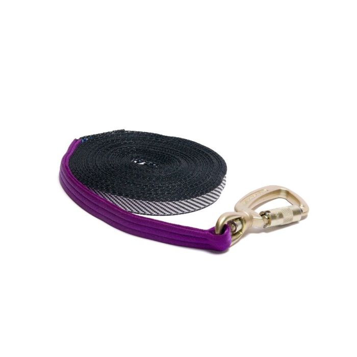 TRUBLUE XL Auto Belay nylon and dyneema zebra replacement webbing with steel locking carabiner