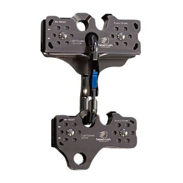 Dual zip line configuration of the LightSpeed EZ Clip Zip Line Trolley and the LightSpeed Micro Zip Line Trolley.
