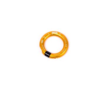 orange Petzl Open Ring with hex wrench rated for climbing and used with the QUICKflight and QUICKflight XL Free Fall Devices for attaching webbing and rip cords