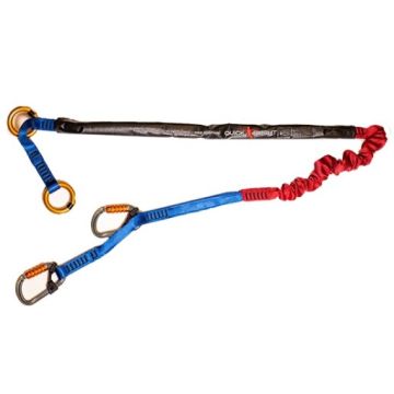 Replacement rip cord for the QUICKflight and QUICKflight XL Free Fall Devices with blue webbing black OPA jacket and red rip cord.