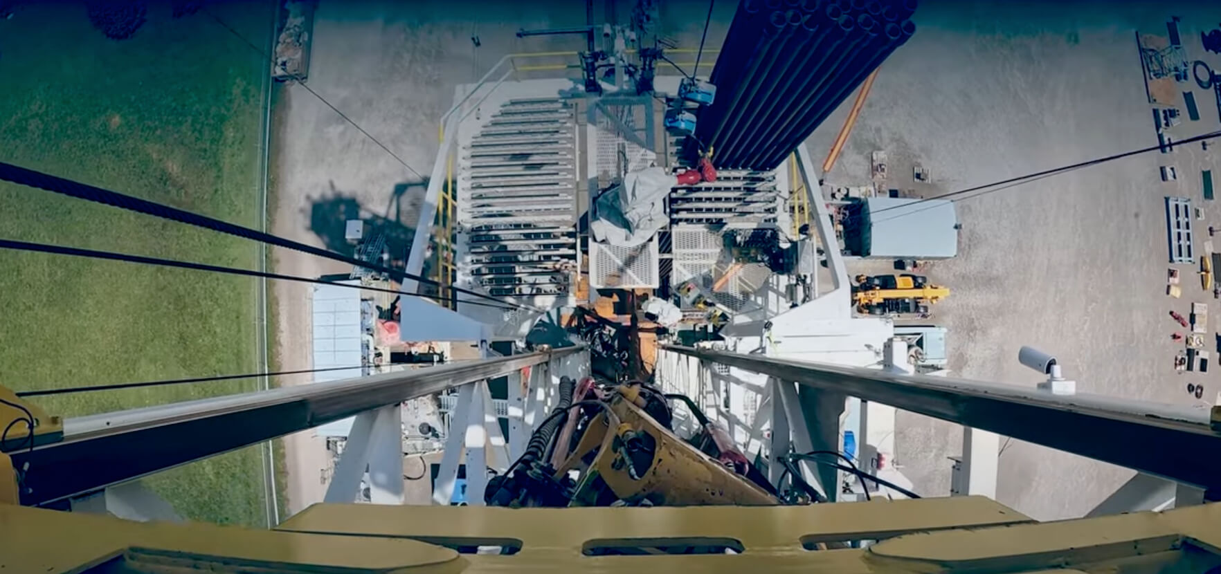 Area using TruBlue SafeLine to control load movement during dropped object prevention training