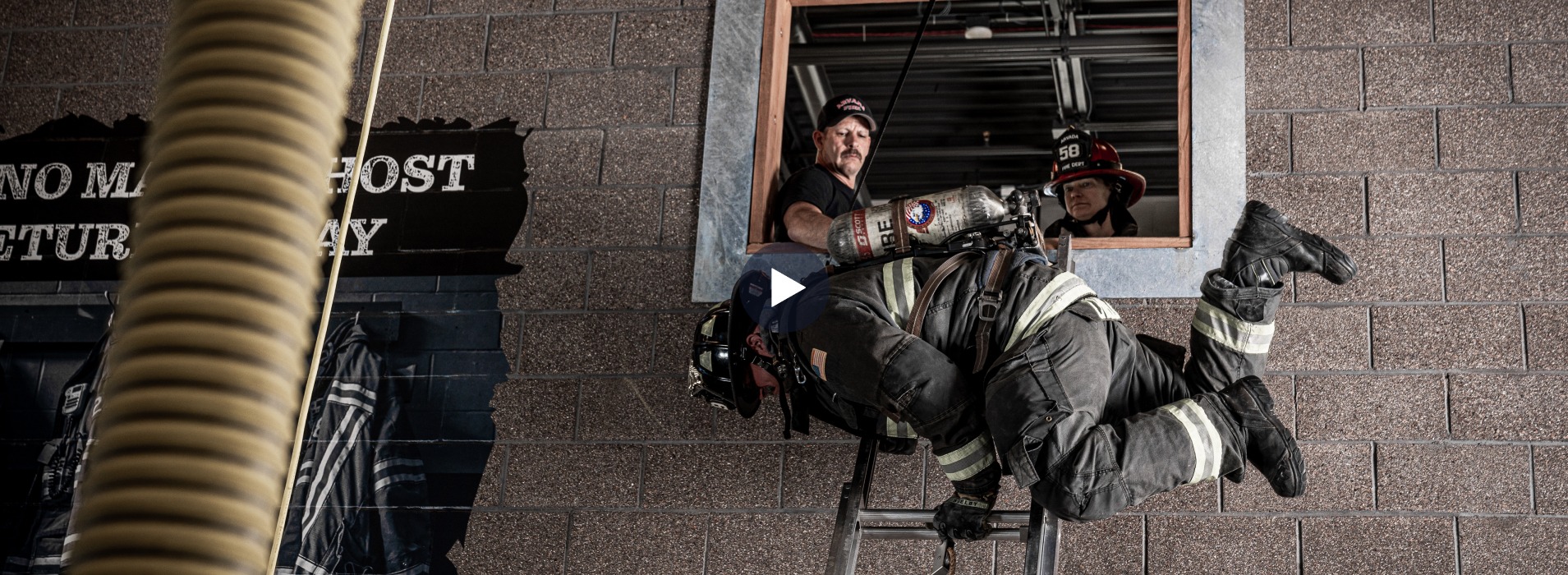 Firefighters training with TruBlue SafeLine at Arvada Fire Department