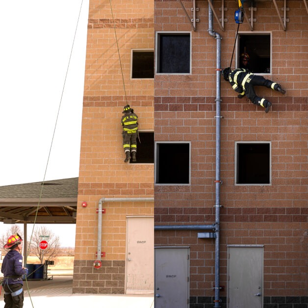 Comparison of manual belay system and TruBlue SafeLine controlled descent during firefighter training