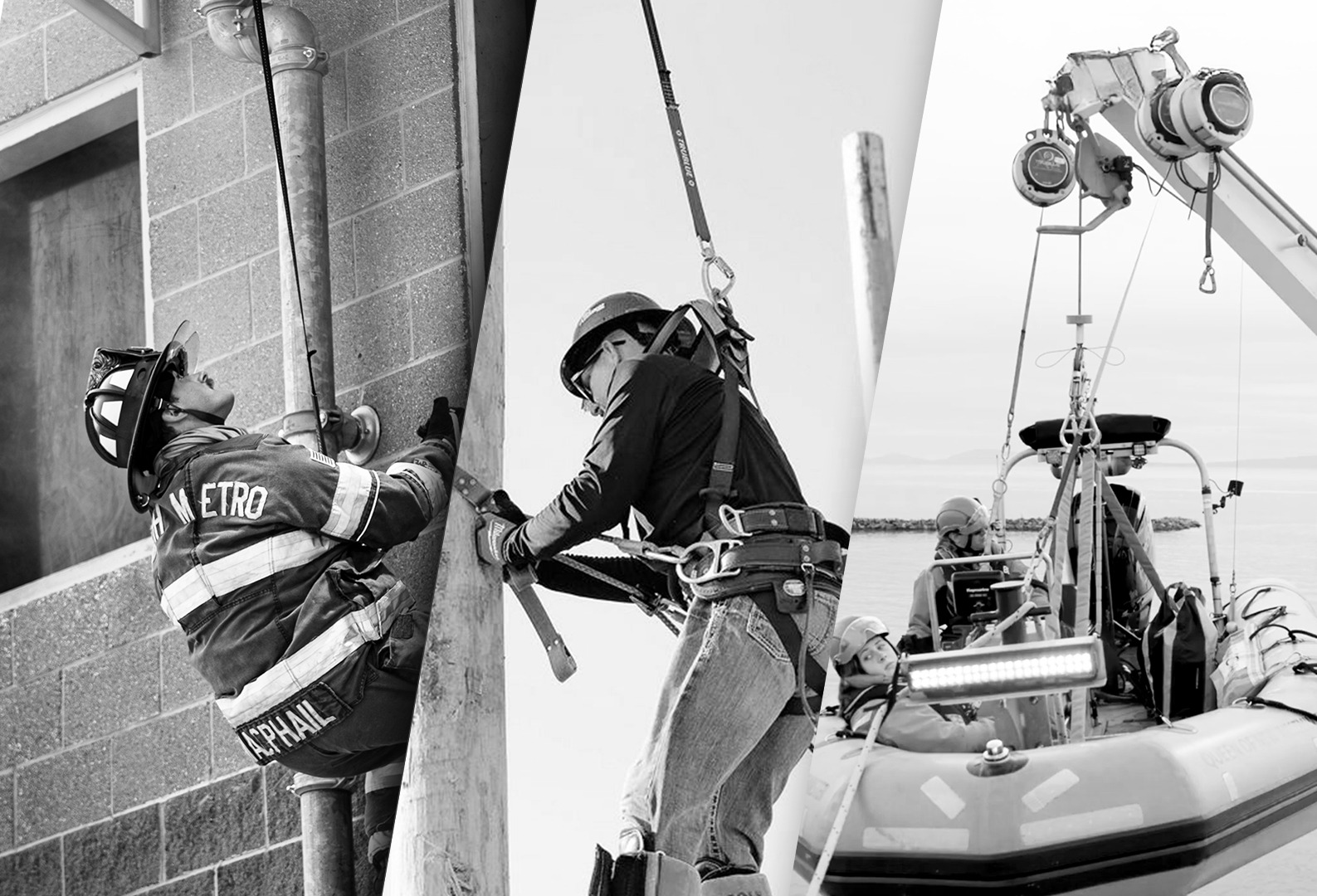 Worker training at height using TruBlue SafeLine controlled descent system